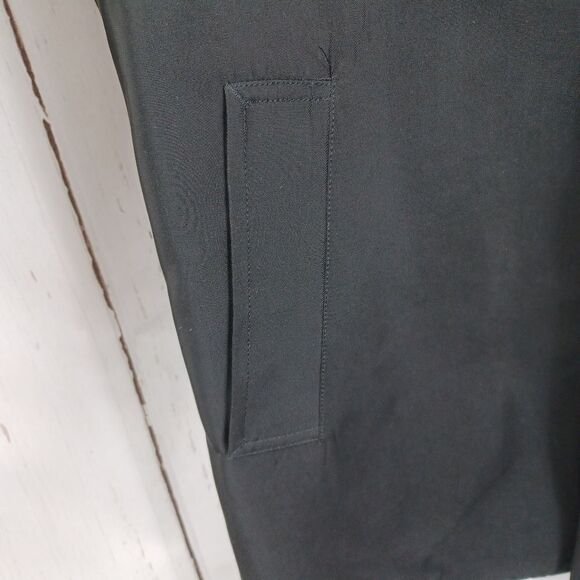 Bachrach Mens Trench Coat Black Collared - Picture 4 of 14